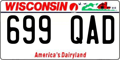 WI license plate 699QAD