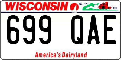 WI license plate 699QAE