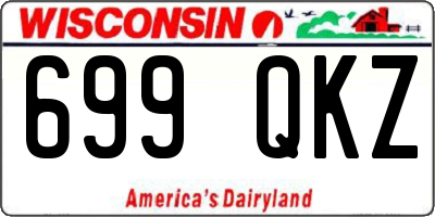 WI license plate 699QKZ