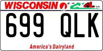 WI license plate 699QLK