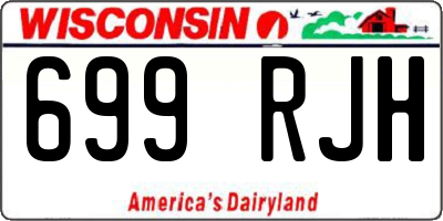 WI license plate 699RJH