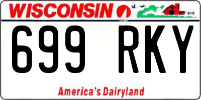 WI license plate 699RKY