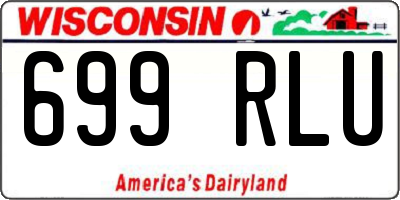 WI license plate 699RLU