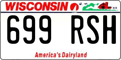 WI license plate 699RSH