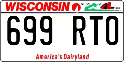 WI license plate 699RTO