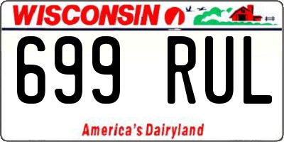 WI license plate 699RUL