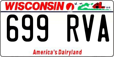 WI license plate 699RVA