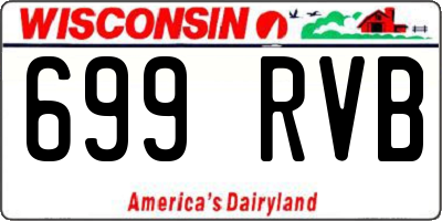 WI license plate 699RVB