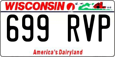 WI license plate 699RVP