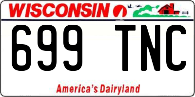 WI license plate 699TNC