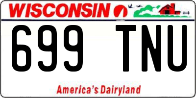 WI license plate 699TNU