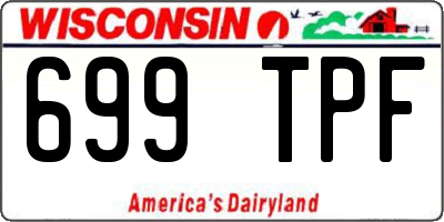 WI license plate 699TPF