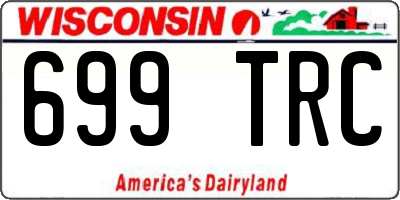 WI license plate 699TRC