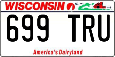 WI license plate 699TRU