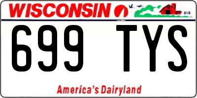 WI license plate 699TYS