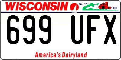 WI license plate 699UFX