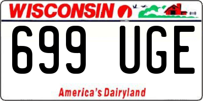 WI license plate 699UGE