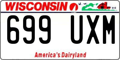 WI license plate 699UXM