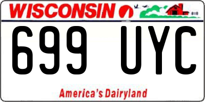 WI license plate 699UYC