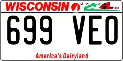 WI license plate 699VEO