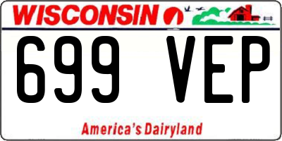 WI license plate 699VEP