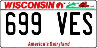 WI license plate 699VES