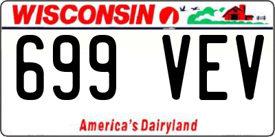 WI license plate 699VEV