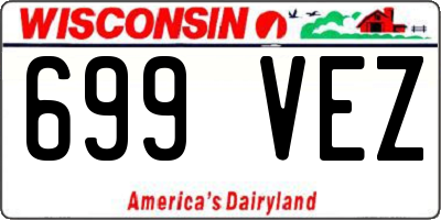WI license plate 699VEZ