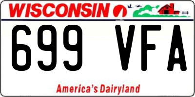 WI license plate 699VFA