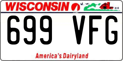 WI license plate 699VFG