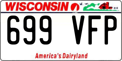 WI license plate 699VFP