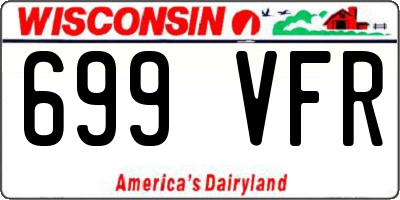 WI license plate 699VFR