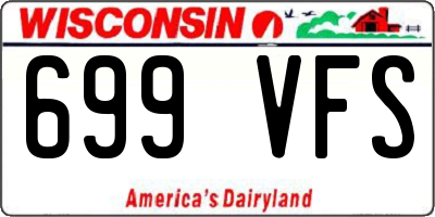 WI license plate 699VFS