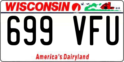 WI license plate 699VFU