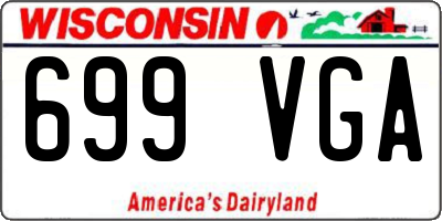 WI license plate 699VGA