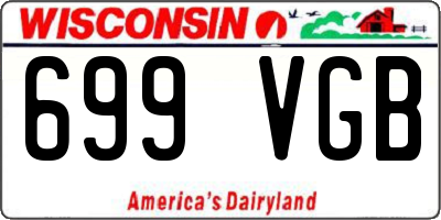 WI license plate 699VGB