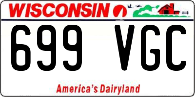 WI license plate 699VGC