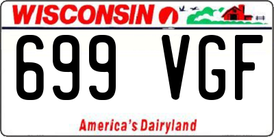 WI license plate 699VGF
