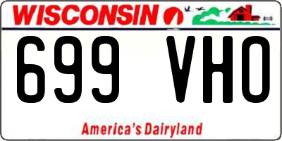 WI license plate 699VHO