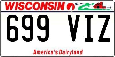 WI license plate 699VIZ