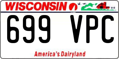 WI license plate 699VPC