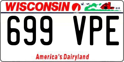 WI license plate 699VPE