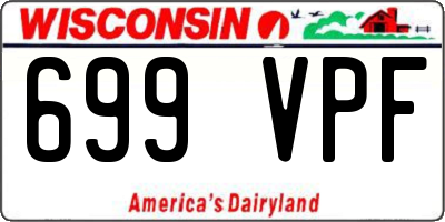 WI license plate 699VPF