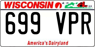 WI license plate 699VPR