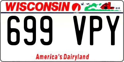 WI license plate 699VPY