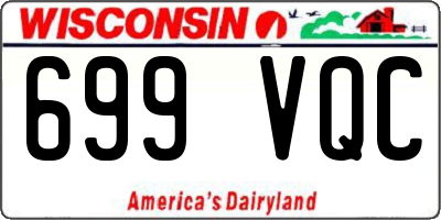 WI license plate 699VQC