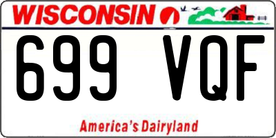 WI license plate 699VQF
