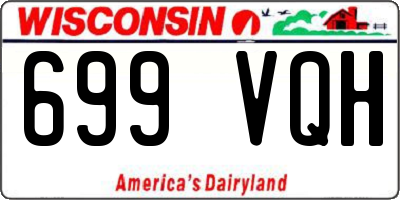 WI license plate 699VQH