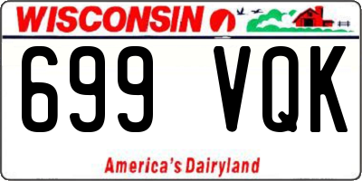 WI license plate 699VQK