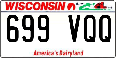 WI license plate 699VQQ